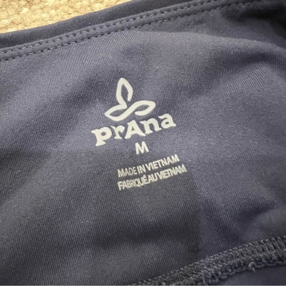 prAna Capri Yoga Active Pants Leggings Navy Blue Size Medium Gym, - Picture 9 of 15
